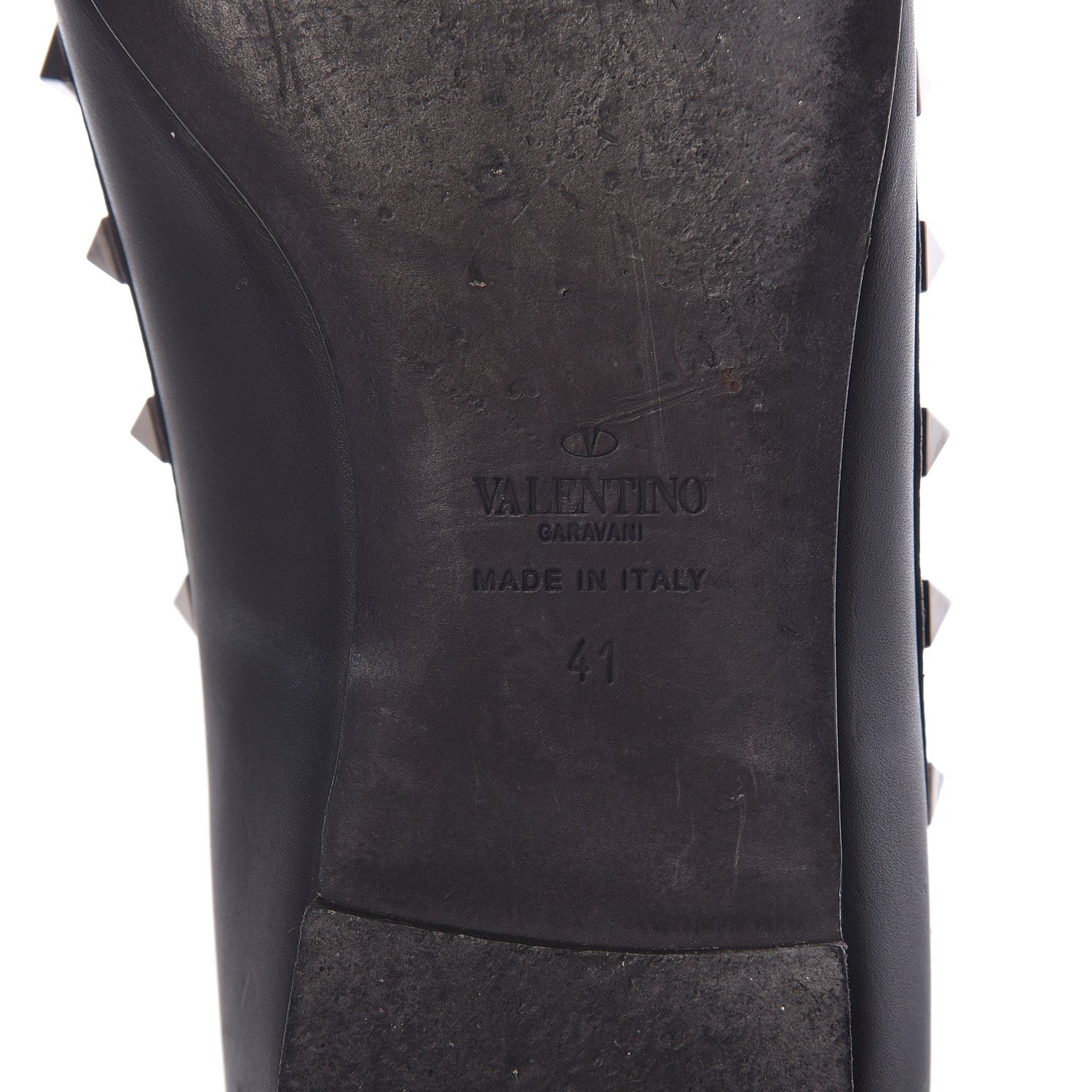 Valentino Garavani Nappa Rockstud Cage Ballerina Flats 41 Black 8 of 11