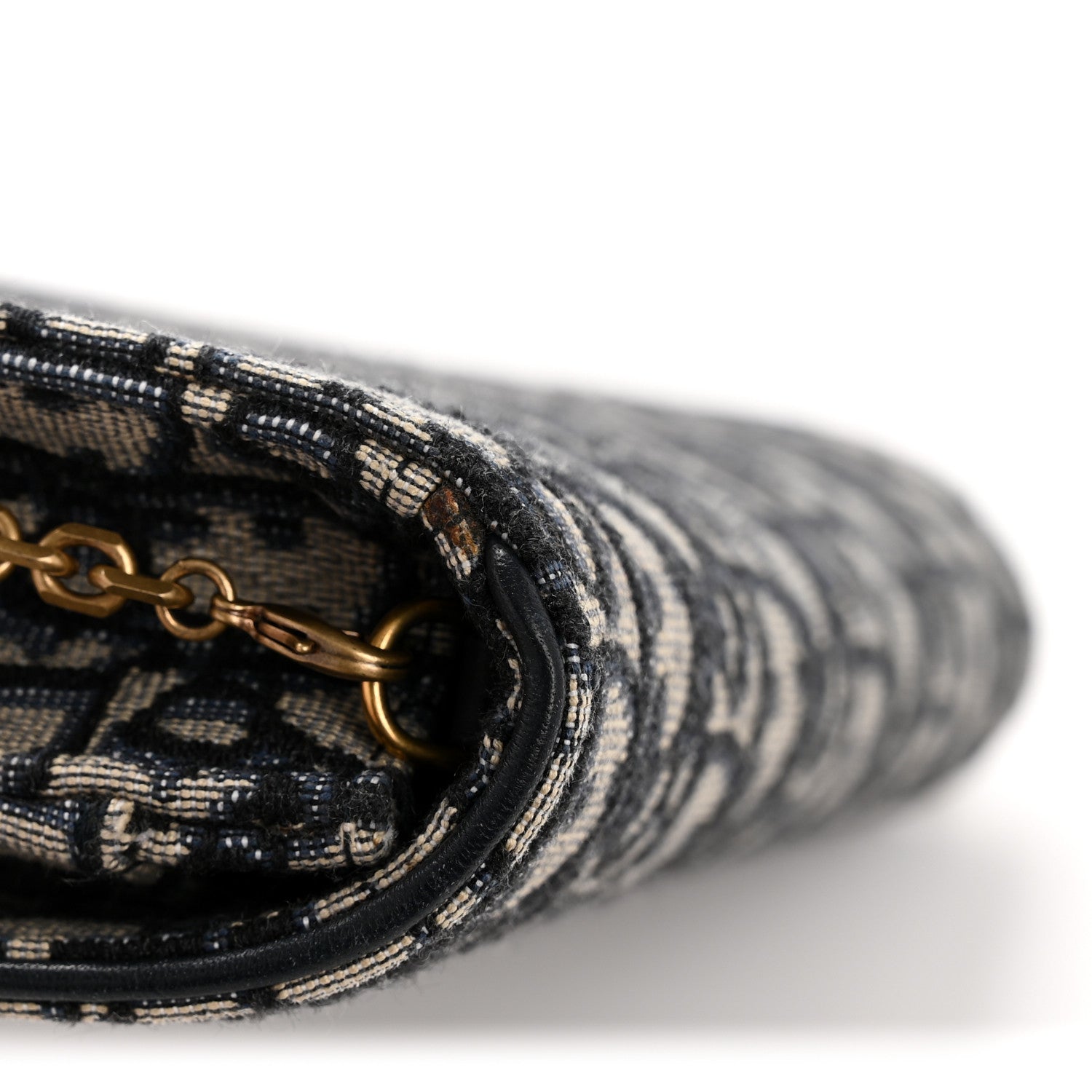 Christian Dior Oblique Saddle Chain Pouch Blue 13 of 13