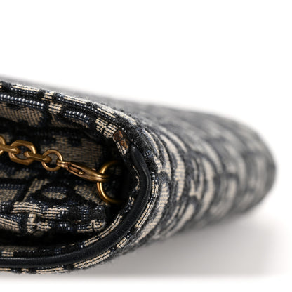 Christian Dior Oblique Saddle Chain Pouch Blue 13 of 13
