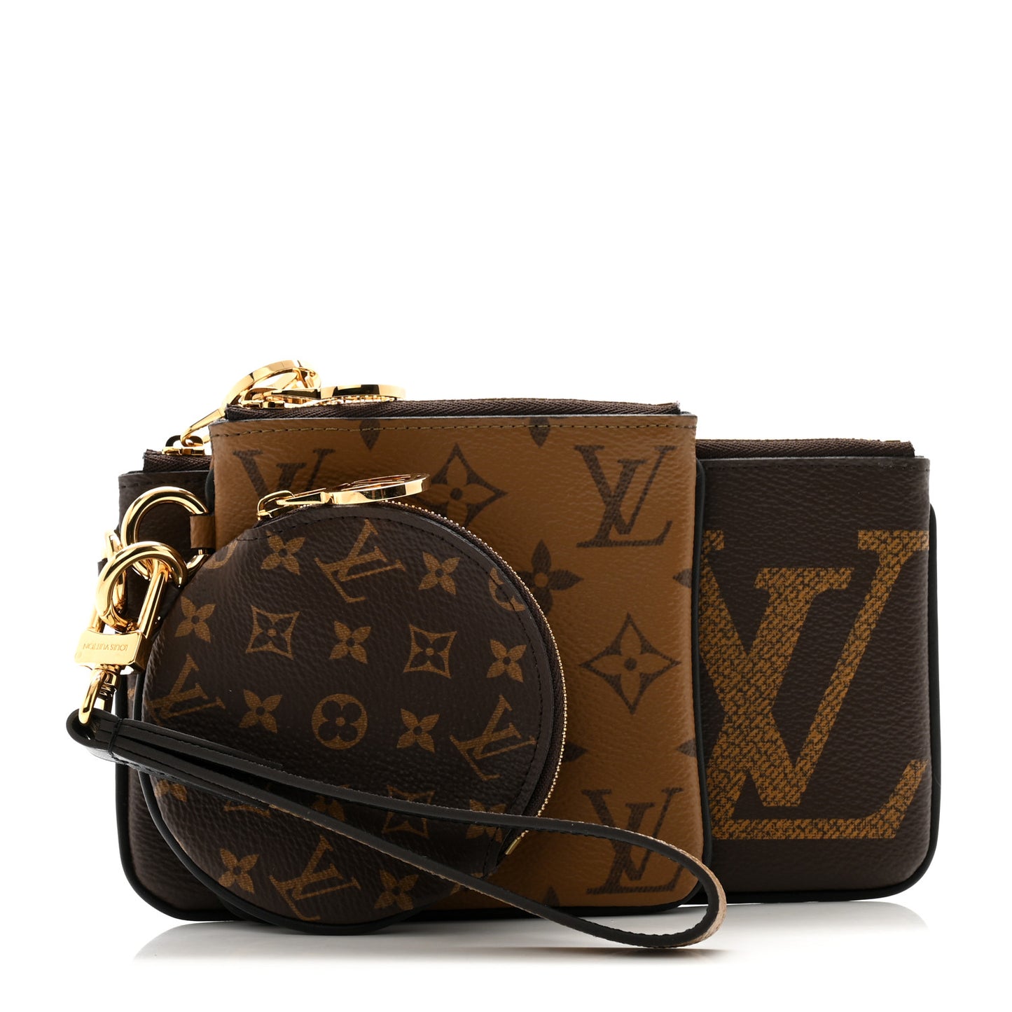 Reverse Monogram Giant Trio Pouch