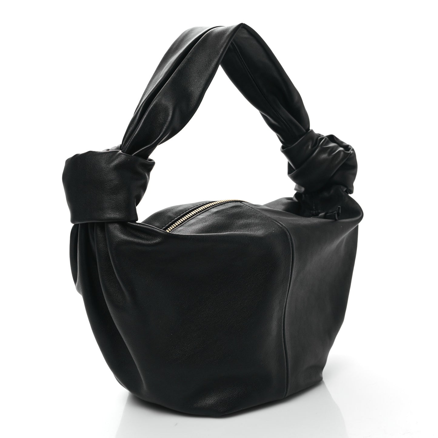 Calfskin Teen Double Knot Hobo Black