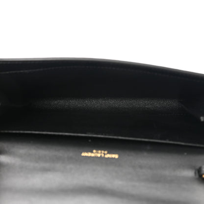 Saint Laurent Calfskin Python Embossed Monogram Uptown Chain Wallet Black 5 of 13