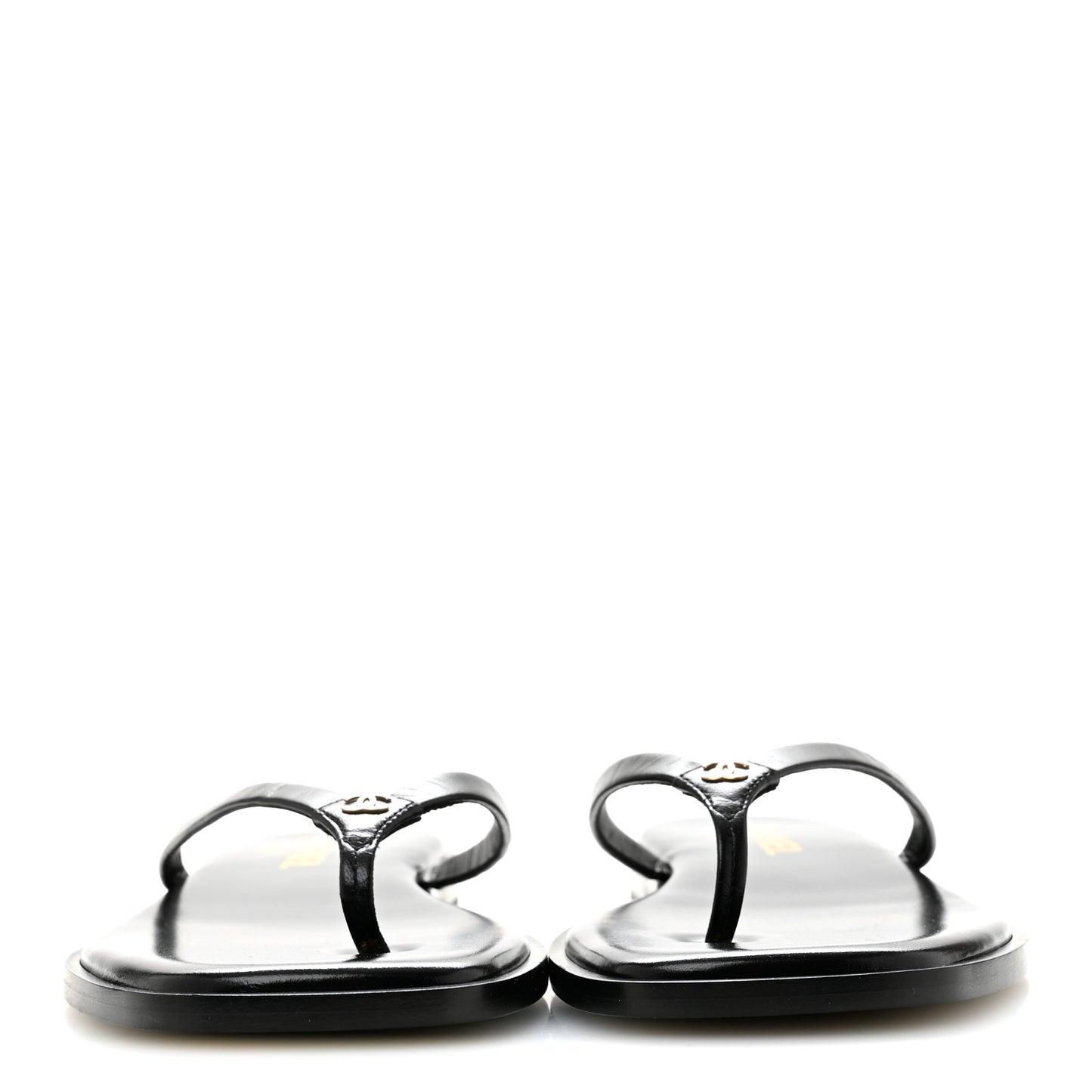 Goatskin CC Times Square Thong Sandals 41 Black