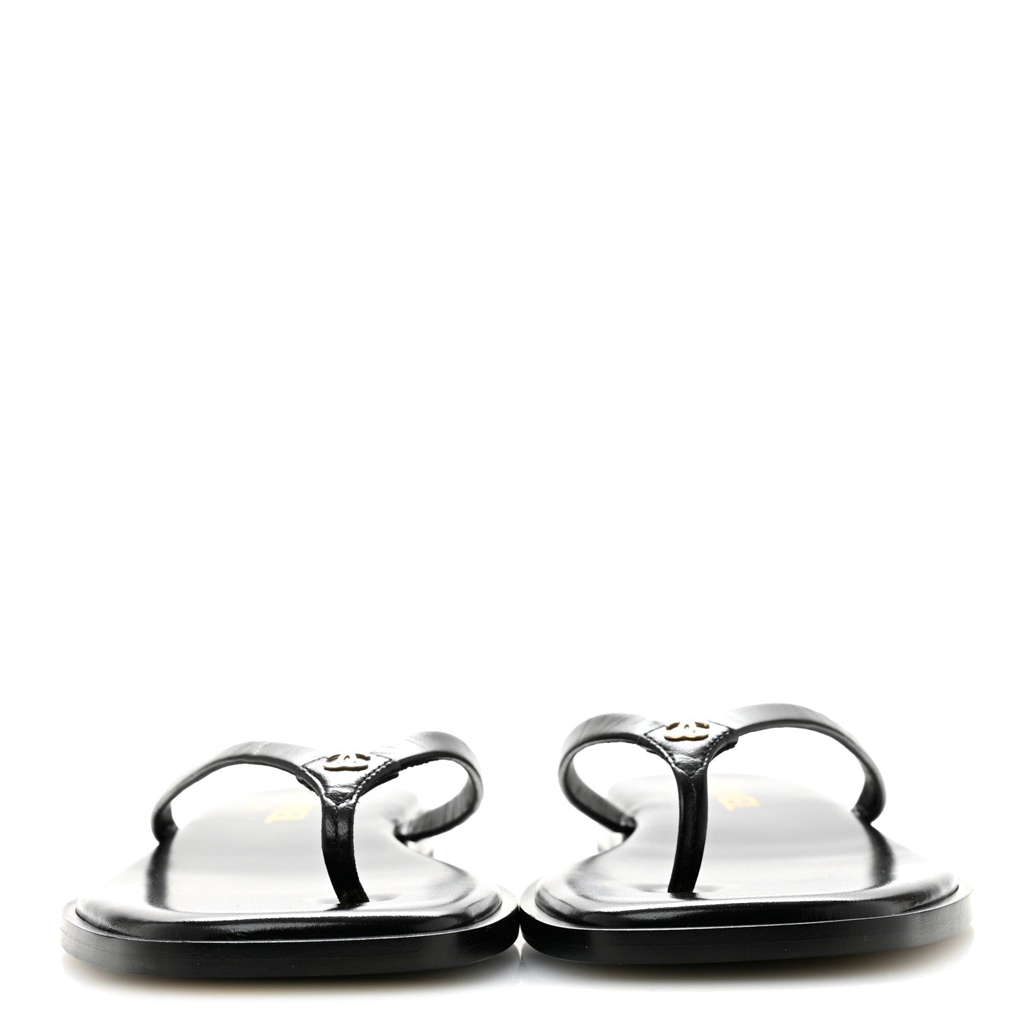 Chanel Goatskin CC Times Square Thong Sandals 41 Black 3 of 10