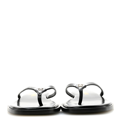Chanel Goatskin CC Times Square Thong Sandals 41 Black 3 of 10