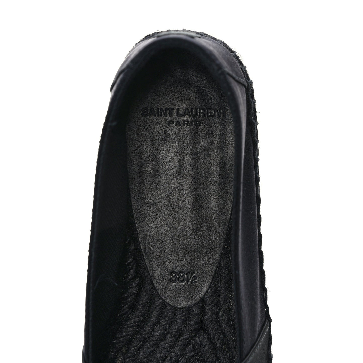 Crepe Satin Elba Espadrilles 38.5 Black
