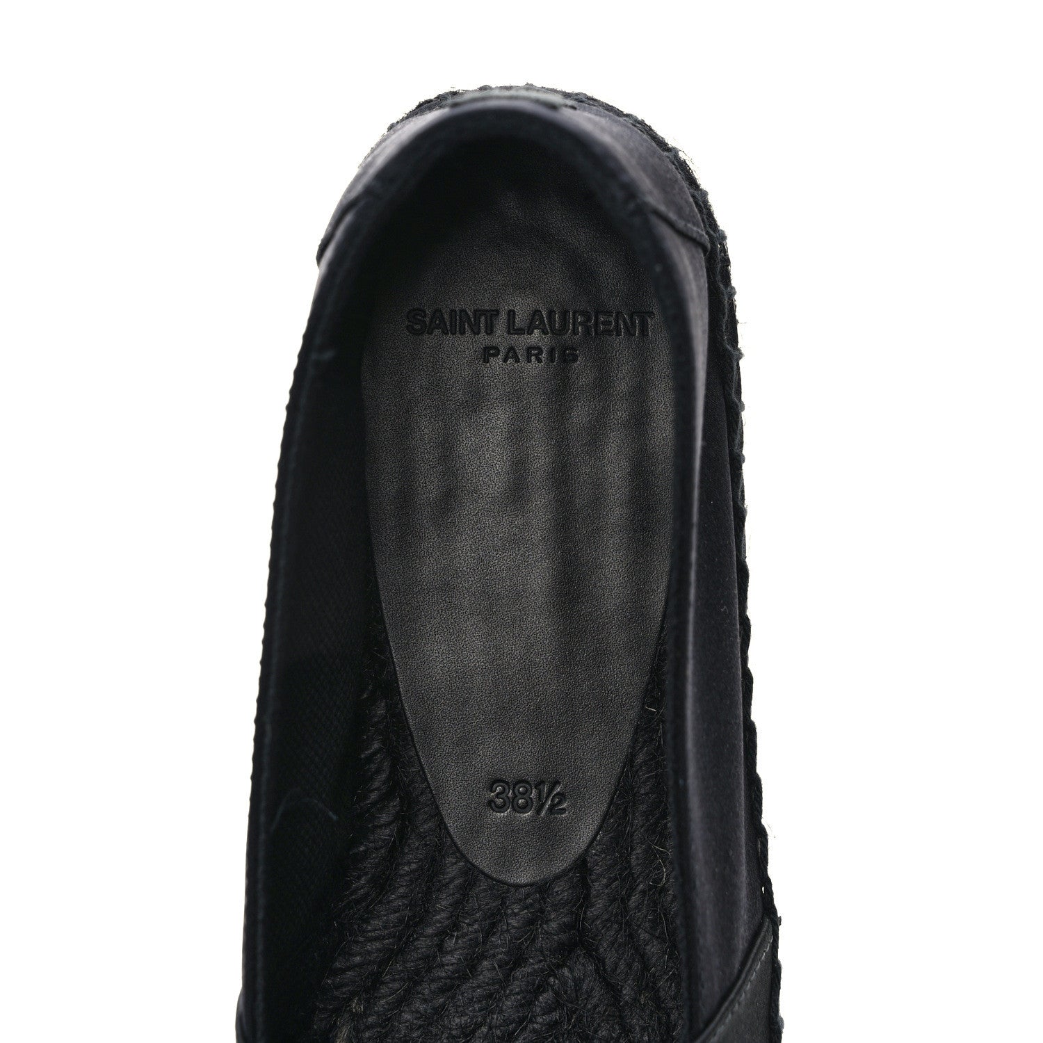 Saint Laurent Crepe Satin Elba Espadrilles 38.5 Black 8 of 9