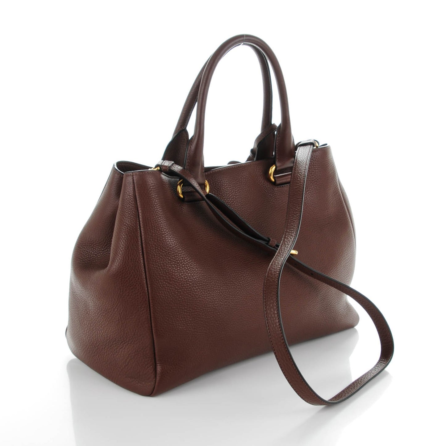 Vitello Daino Shopping Tote Bruciato