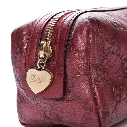 Gucci Metallic Guccissima Small Cosmetic Case Red 8 of 8