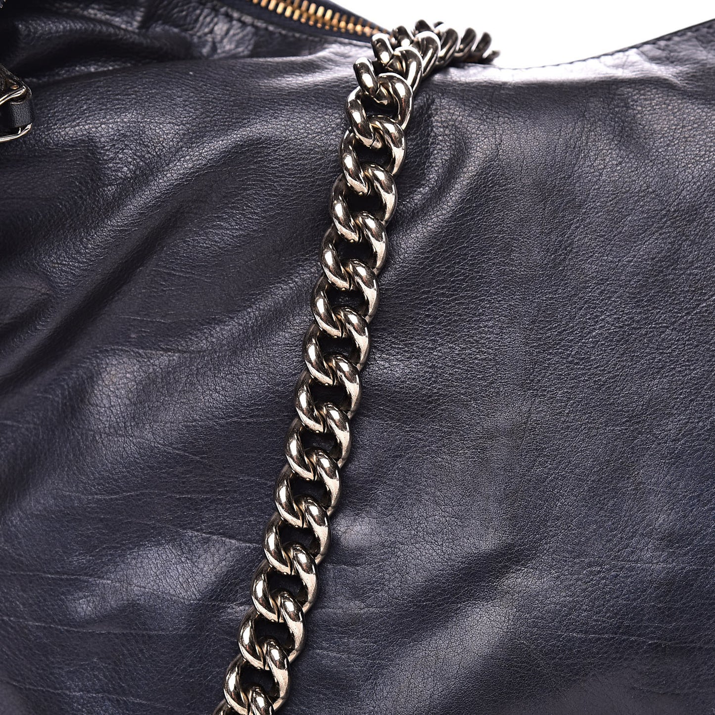 Metallic Calfskin Medium Galaxy Hobo Navy