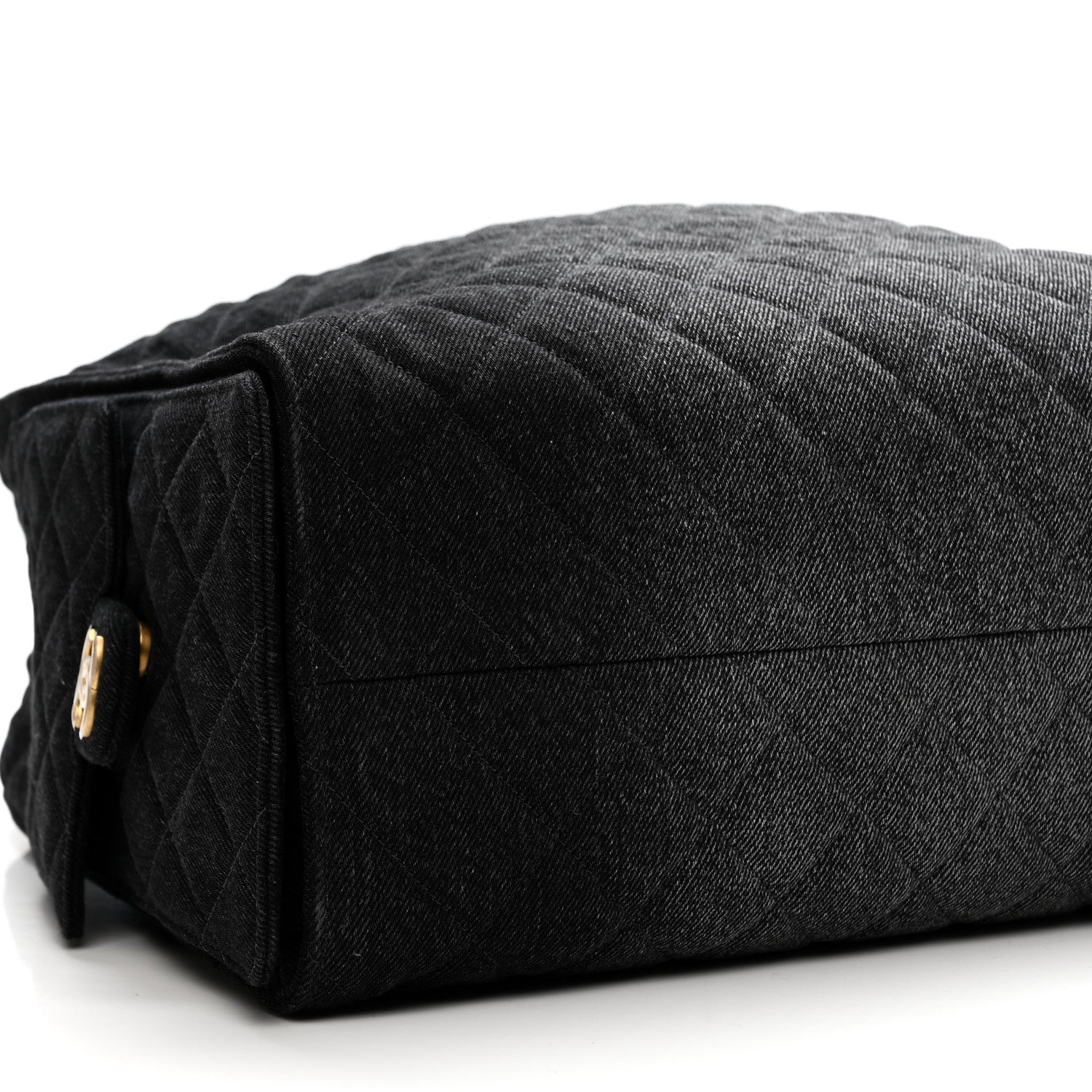 Chanel Washed Denim Quilted Large Chanel 25 Handbag Black 1659105