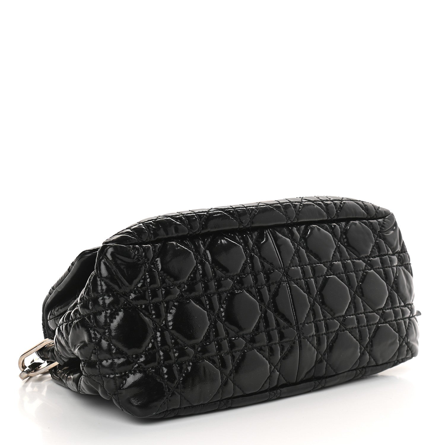 Christian Dior Patent Cannage New Lock Flap Black 4 of 9