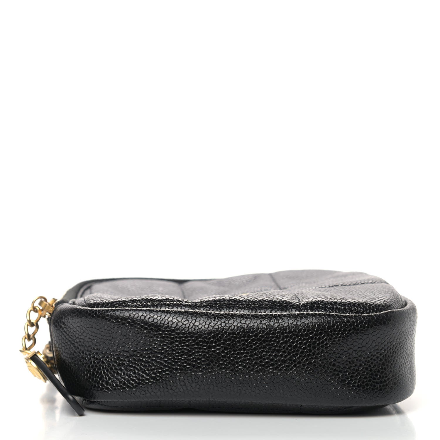 Chanel Caviar Quilted Diamond Clutch With Chain Black 3 of 8