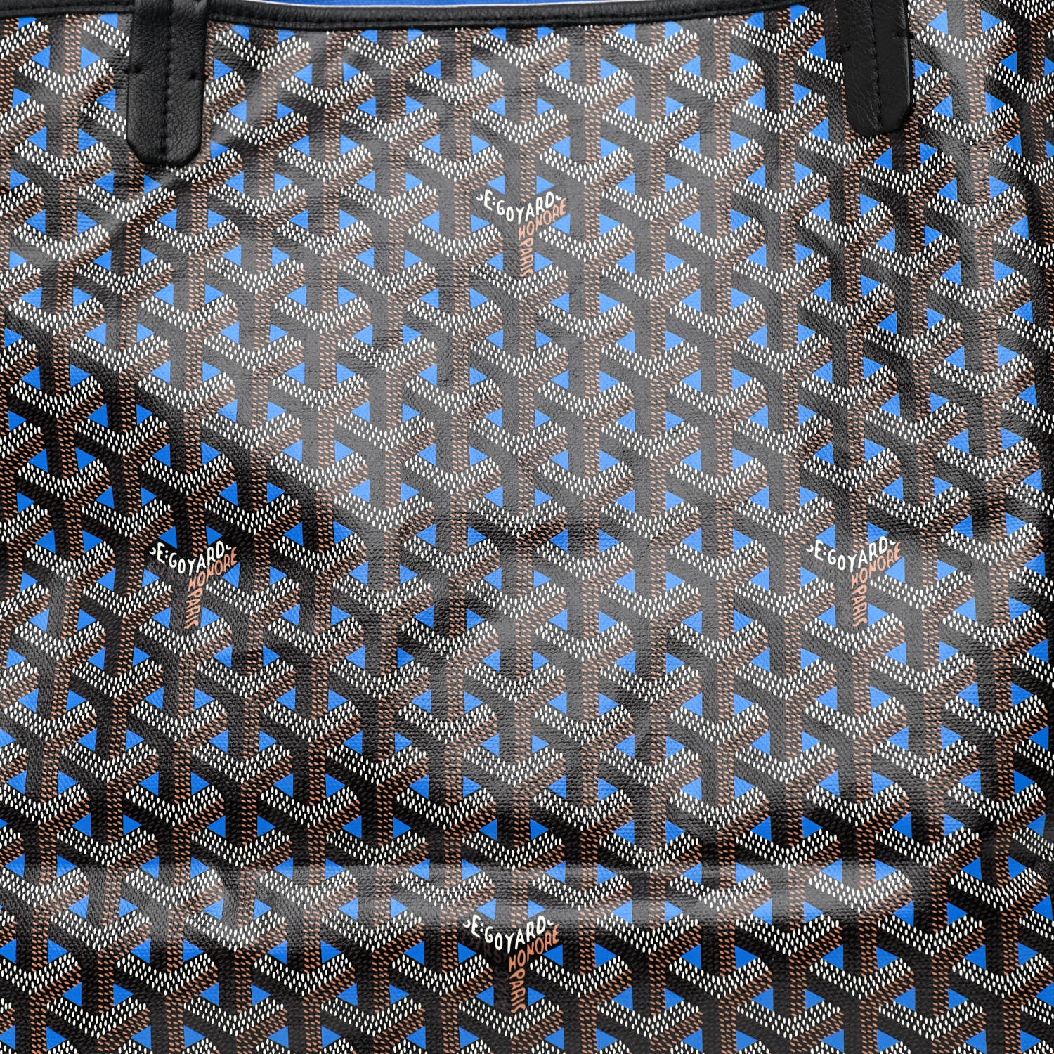 Goyard Goyardine Saint Louis Claire Voie GM Black Sky Blue 10 of 15