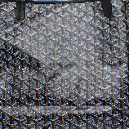 Goyard Goyardine Saint Louis Claire Voie GM Black Sky Blue 10 of 15