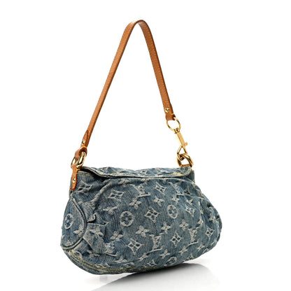 Louis Vuitton Monogram Denim Mini Pleaty Blue 3 of 10