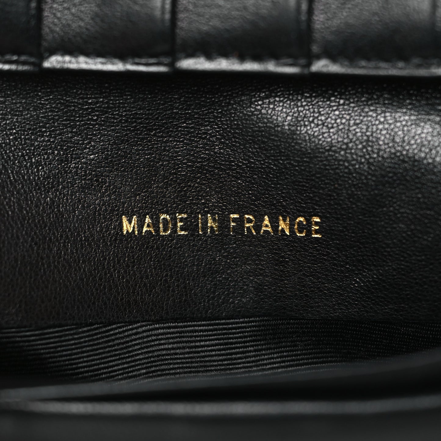 Lambskin Diamond Stitched French Wallet Black