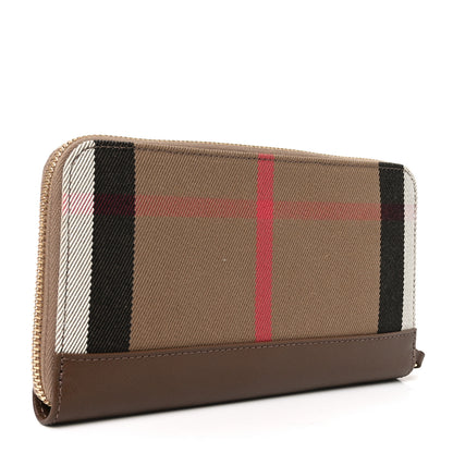 Burberry House Check Large Ziggy Zip Around Wallet Earth 3 of 6