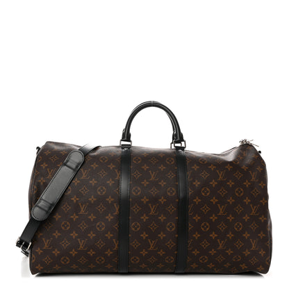 Louis Vuitton Monogram Macassar Keepall Bandouliere 55 1 of 8