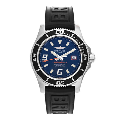 Breitling Stainless Steel Rubber 44mm Super Ocean Chronometer Automatic Watch Black A17391 1 of 4