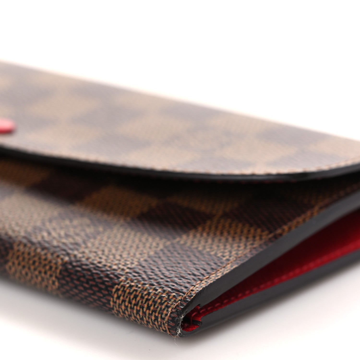 Louis Vuitton Damier Ebene Emilie Wallet Red 8 of 9