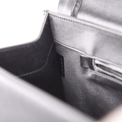 Prada Satin Flap Tote Grafite 11 of 12
