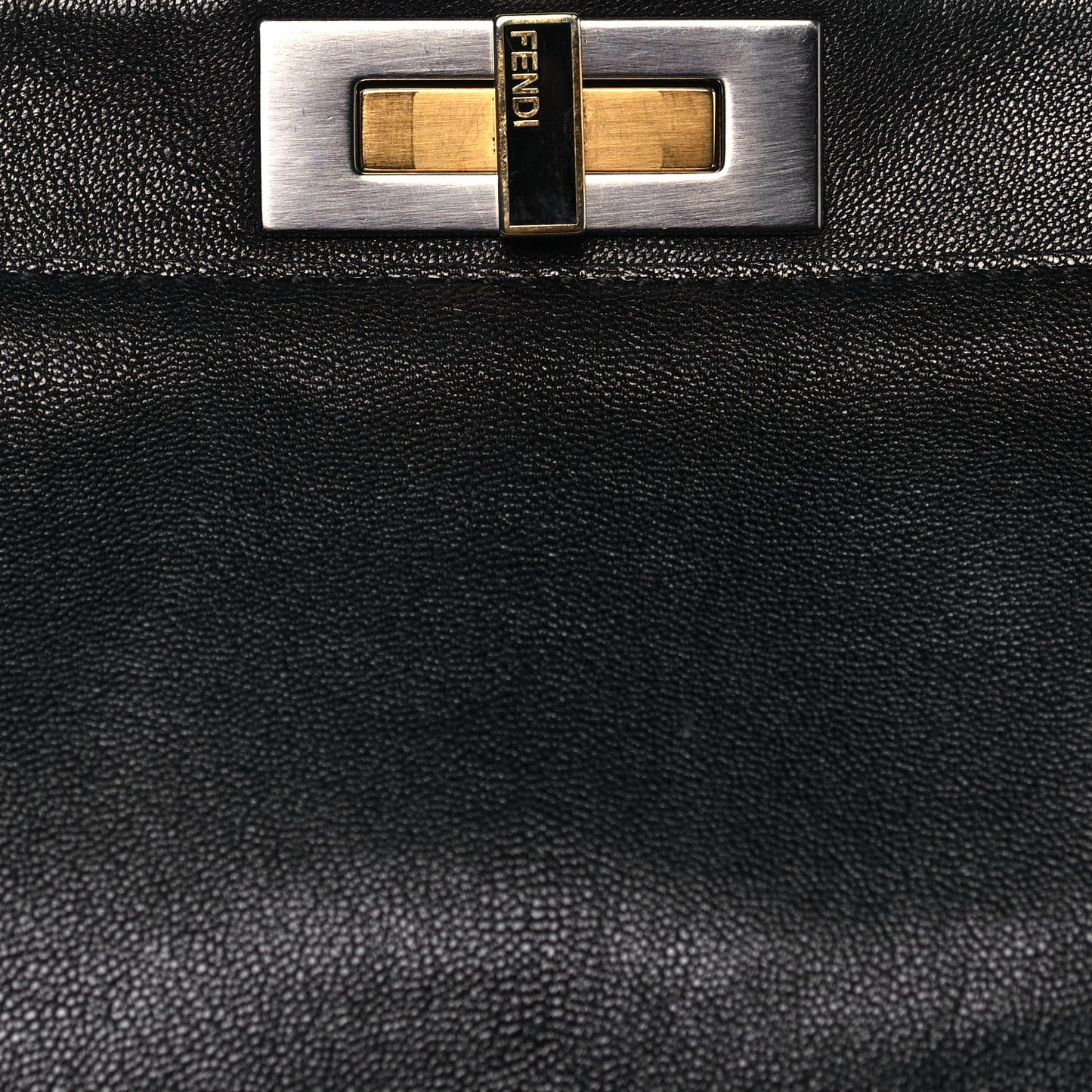 Goatskin Large Peekaboo Iconic Satchel Black Lampone
