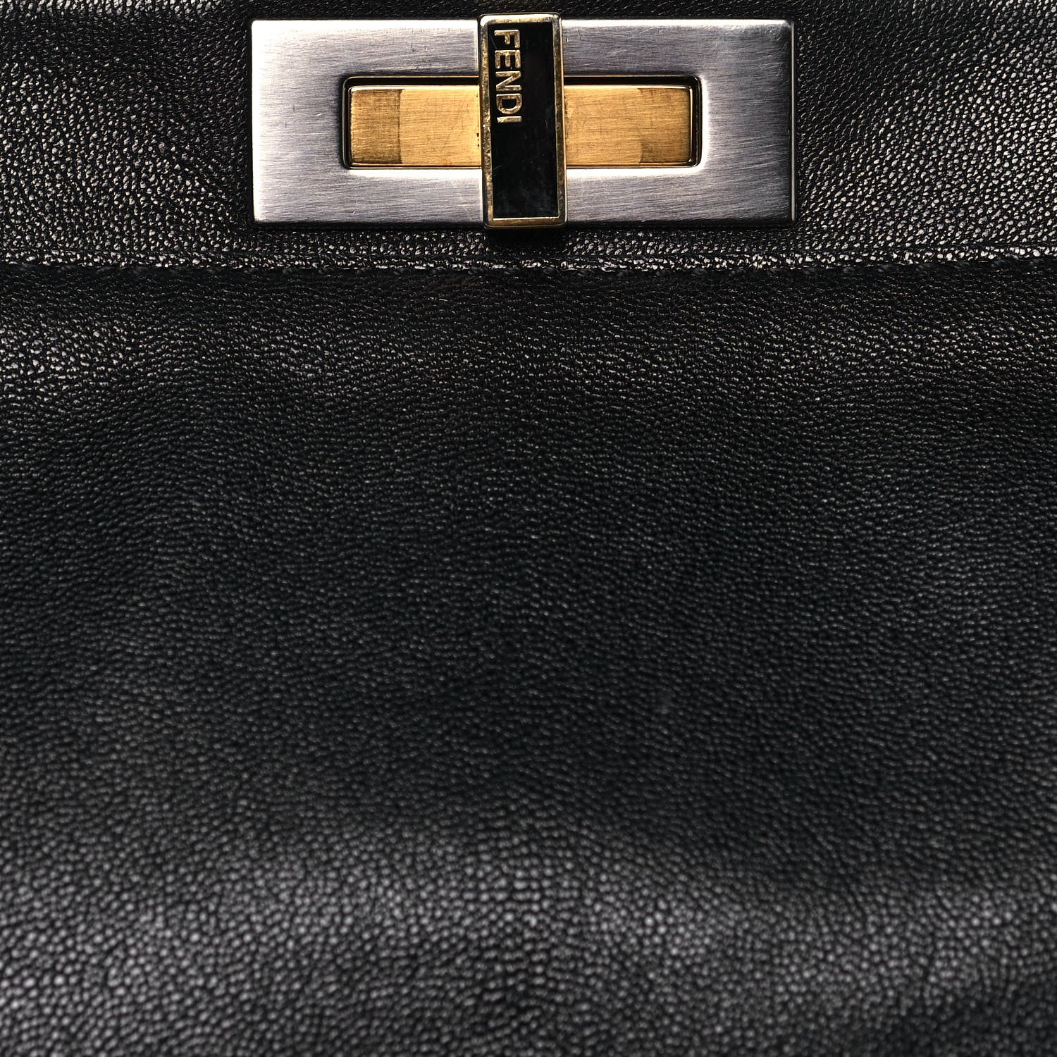 Fendi Goatskin Large Peekaboo Iconic Satchel Black Lampone 7 of 16