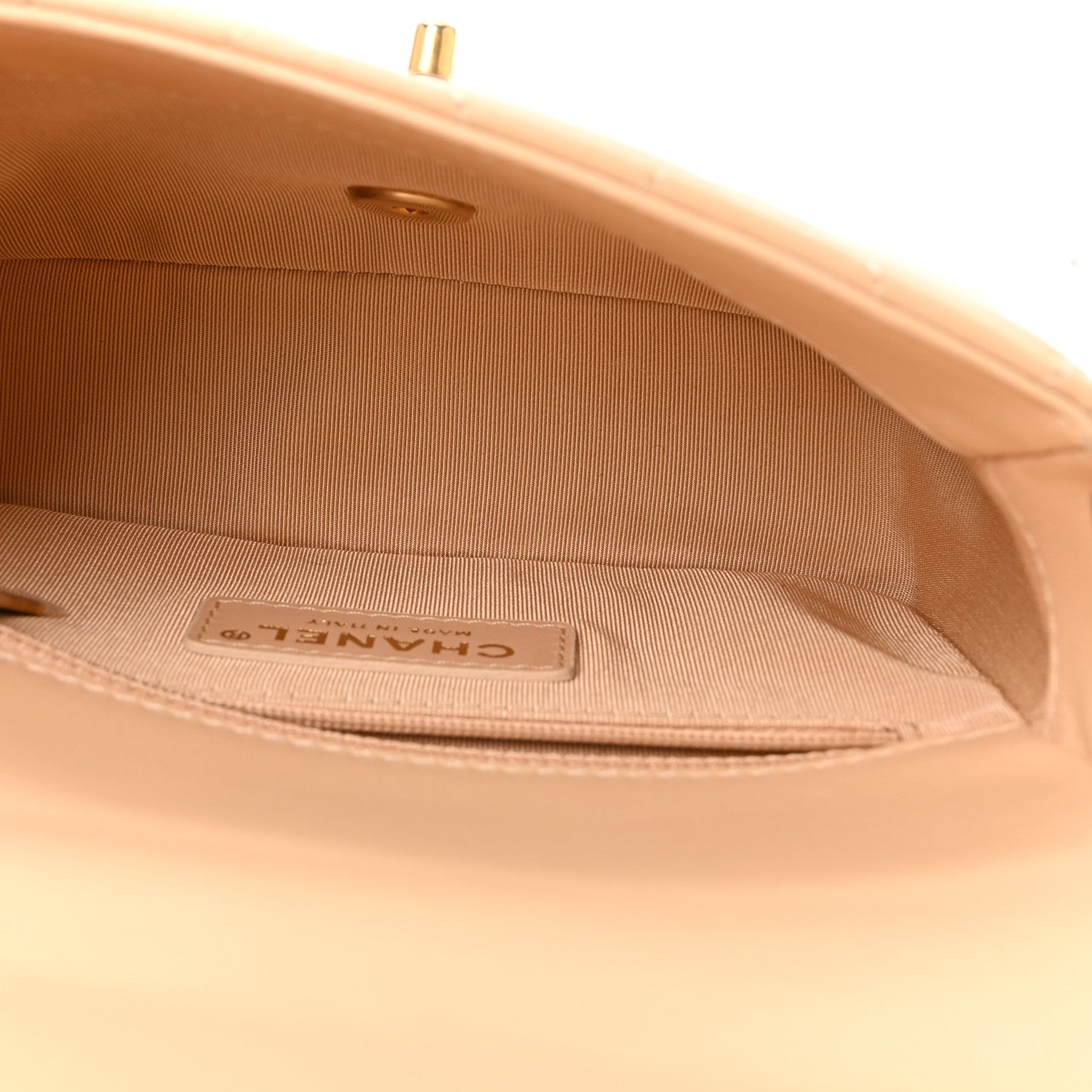Chanel Lambskin Quilted CC Coin Flap Bag Beige 5 of 10