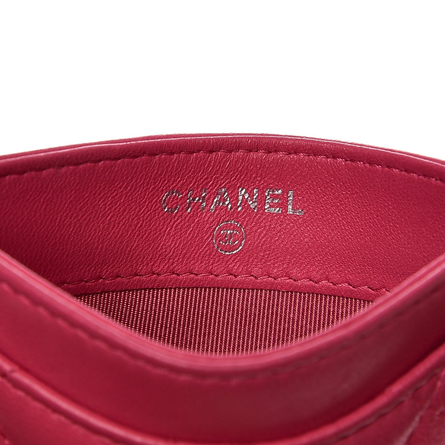 Chanel Lambskin Quilted Card Holder Fuchsia 6 of 13