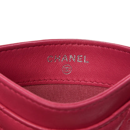 Chanel Lambskin Quilted Card Holder Fuchsia 6 of 13