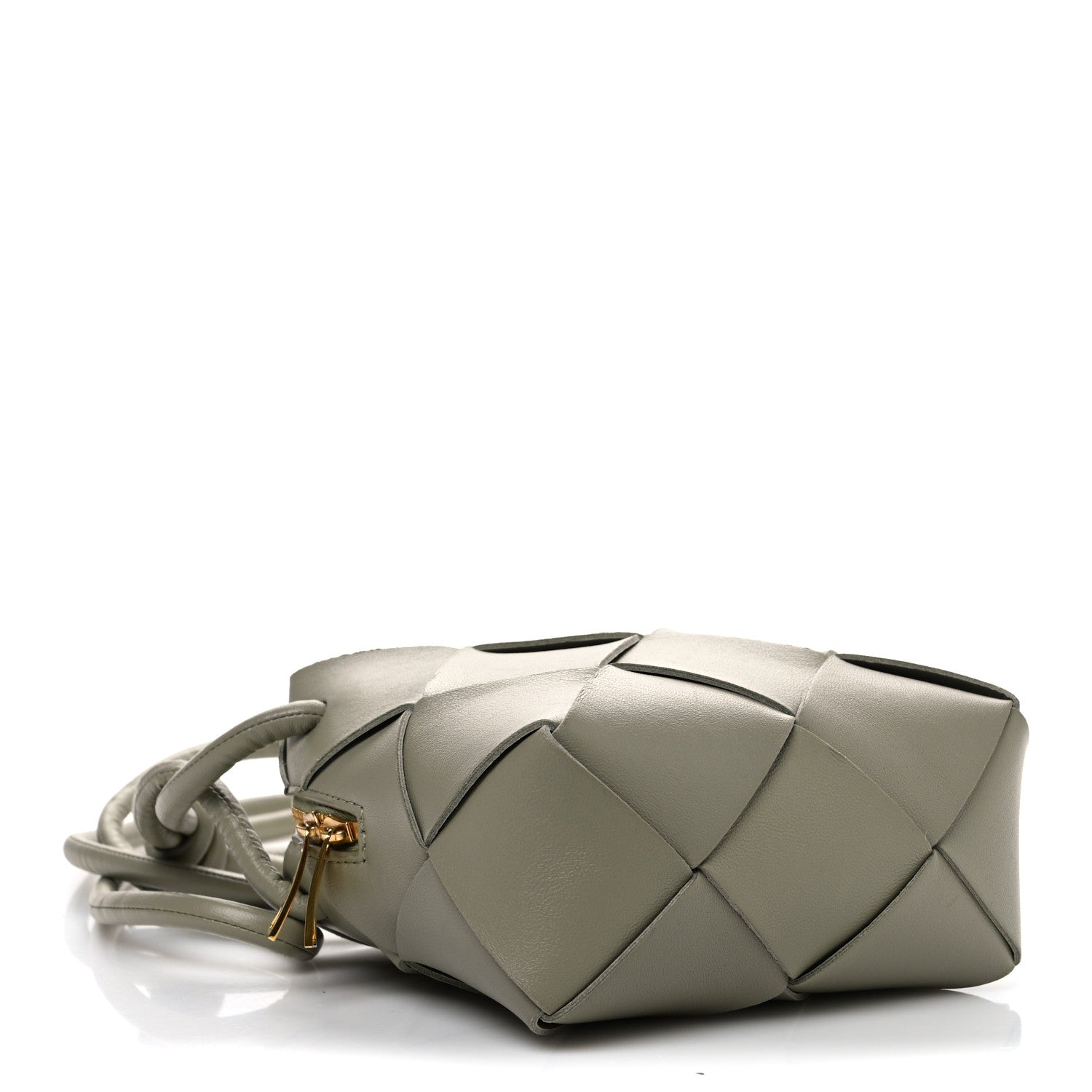 Bottega Veneta Lambskin Maxi Intrecciato Mini Cassette Camera Bag Travertine 4 of 11