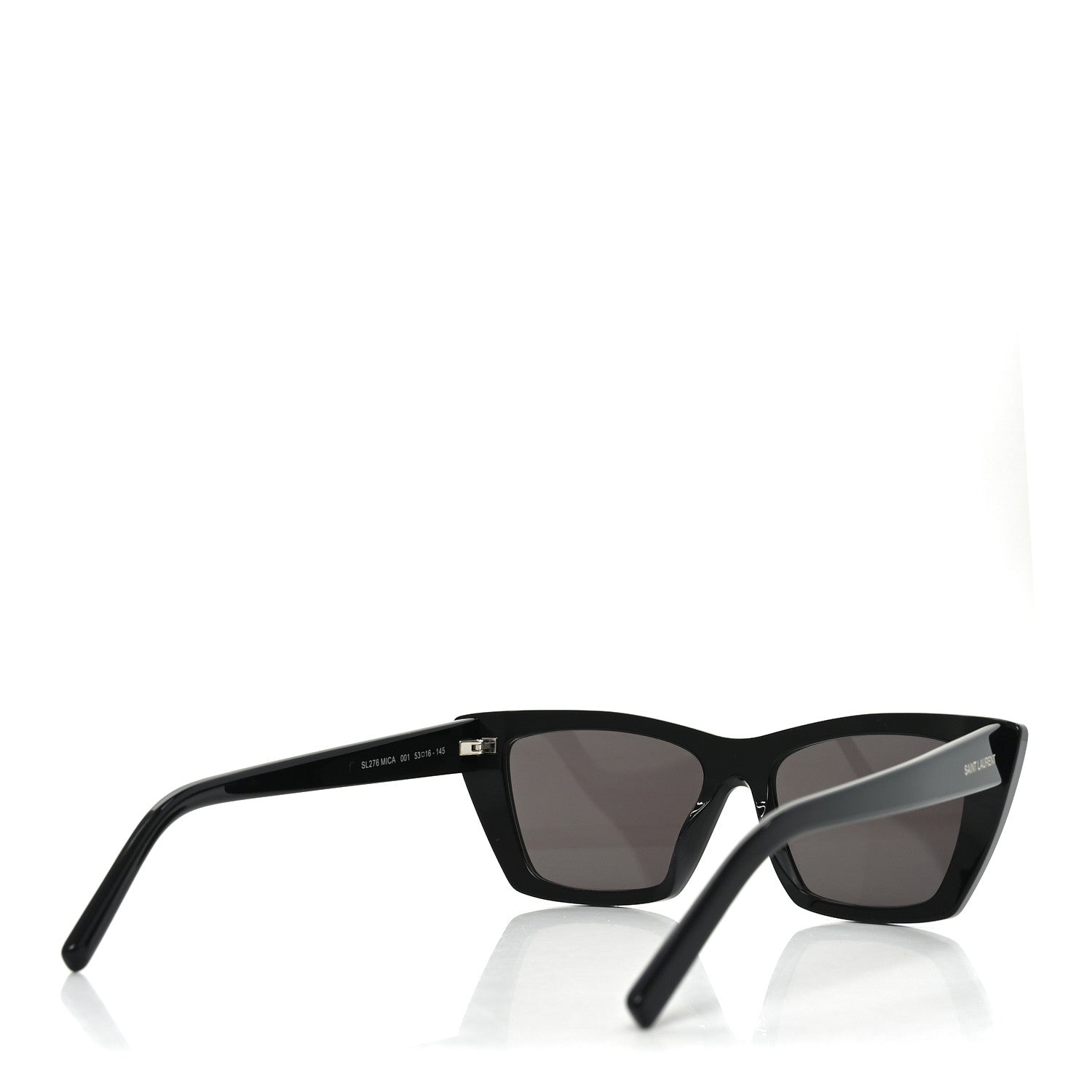 Saint Laurent Acetate Mica Cat Eye Sunglasses SL 276 Black 4 of 8