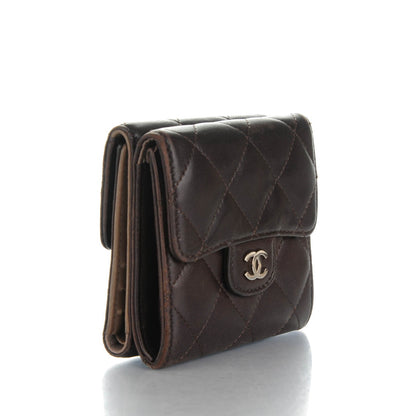 Chanel Lambskin Quilted Double Sided Wallet Brown 3 of 9