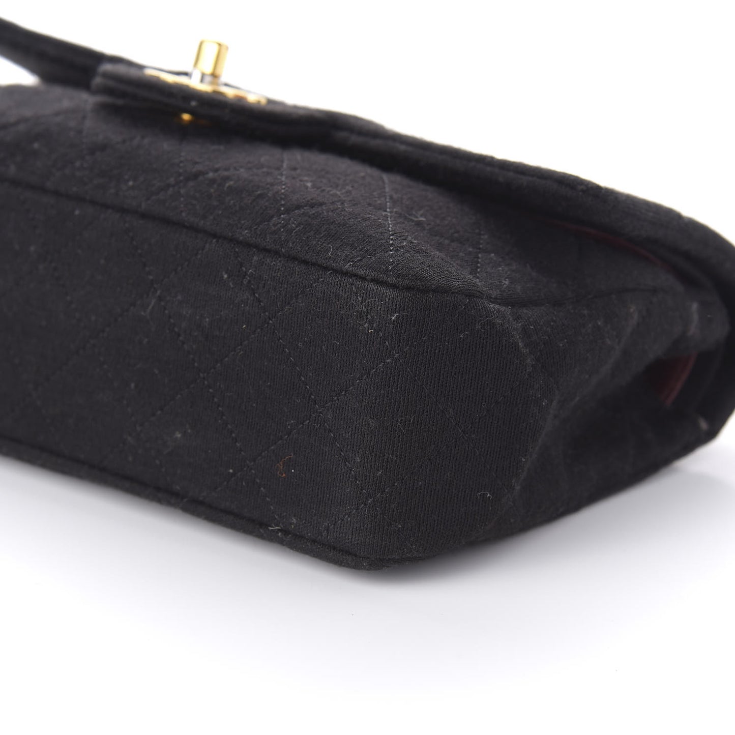 Jersey Quilted Small Double Flap Black