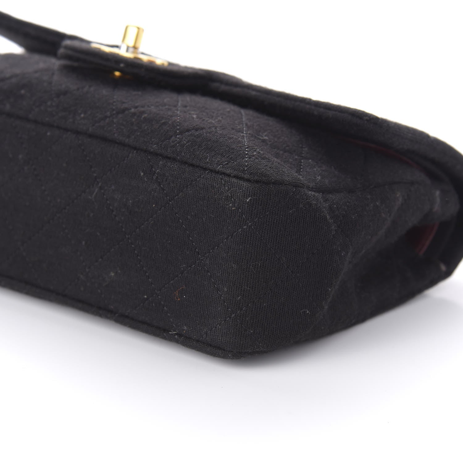 Chanel Jersey Quilted Small Double Flap Black 8 of 12