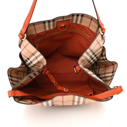 Burberry Haymarket Check Small Canterbury Tote Burnt Amber 4 of 11