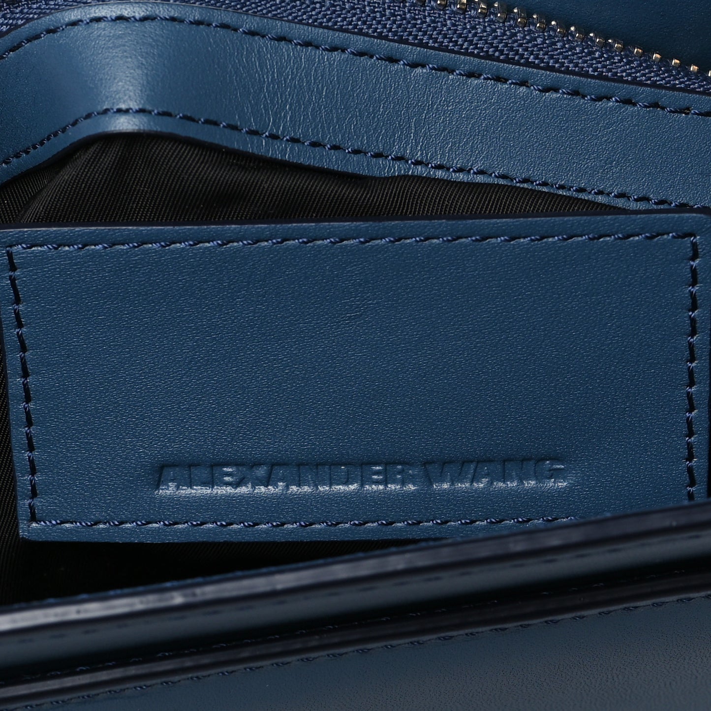 Calfskin Small Lia Sling Blue Silver Hardware