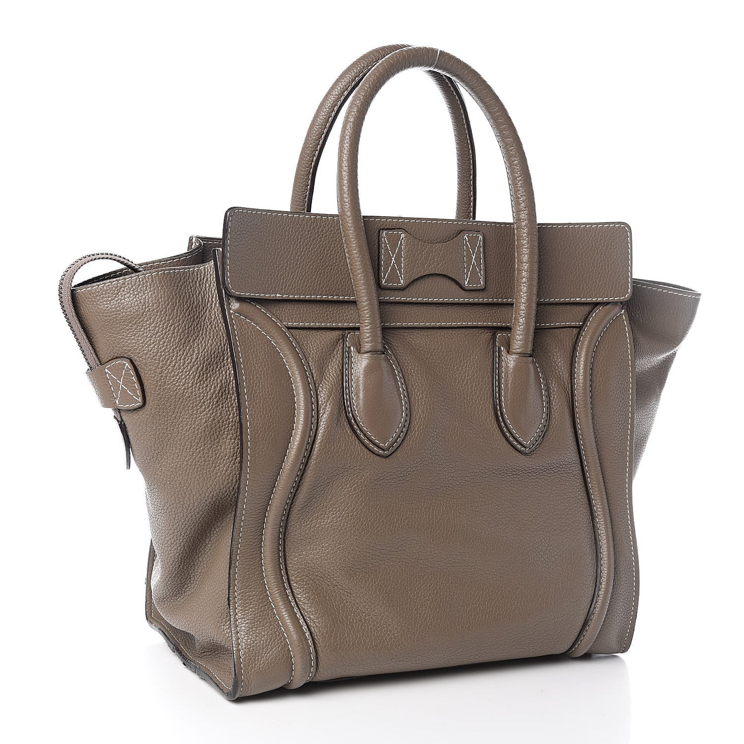 Drummed Calfskin Mini Luggage Souris