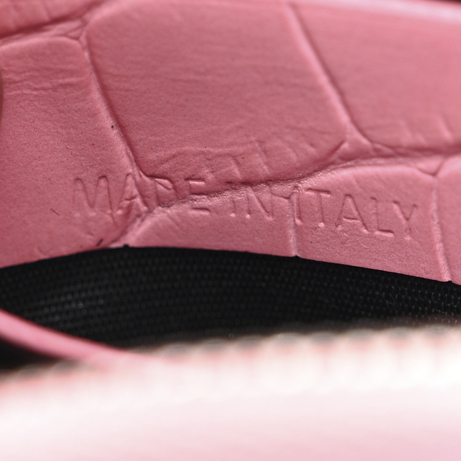 Balenciaga Extra Supple Calfskin Crocodile Embossed Le Cagole Mini Purse With Chain Sweet Pink 7 of 11
