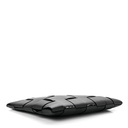 Bottega Veneta Nappa Maxi Intrecciato Medium Cassette Flat Zip Pouch Black 3 of 13