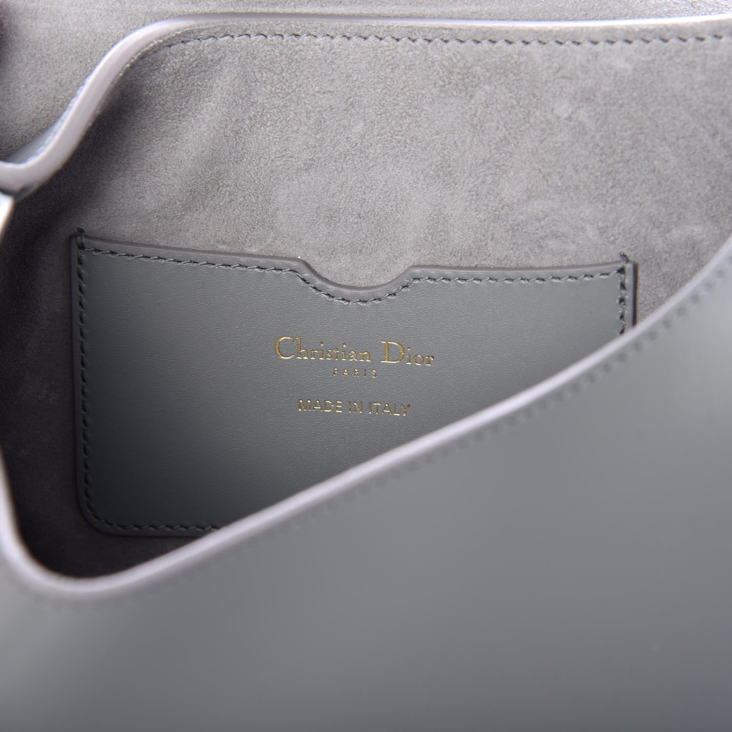 Christian Dior Box Calfskin Medium Bobby Flap Stone Grey 6 of 10