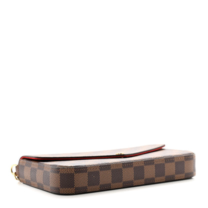 Louis Vuitton Damier Ebene Pochette Felicie Chain Wallet 5 of 10