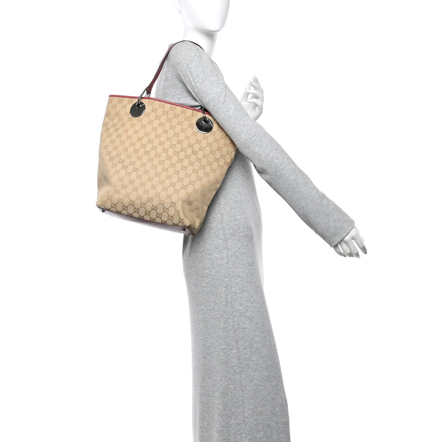 Gucci Monogram Large Eclipse Tote Red 2 of 18