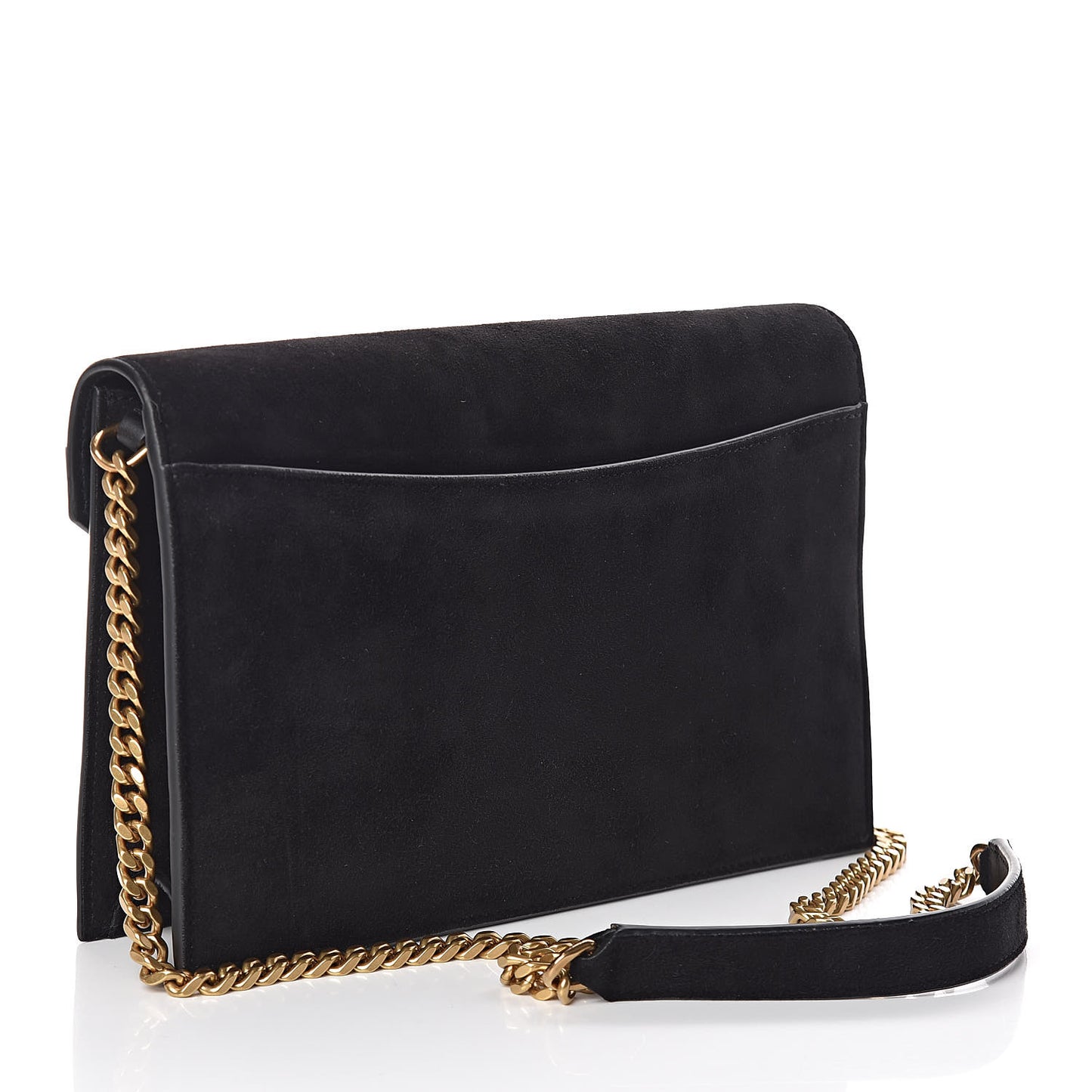 Suede Calfskin Monogram Le Sept Chain Bag Black