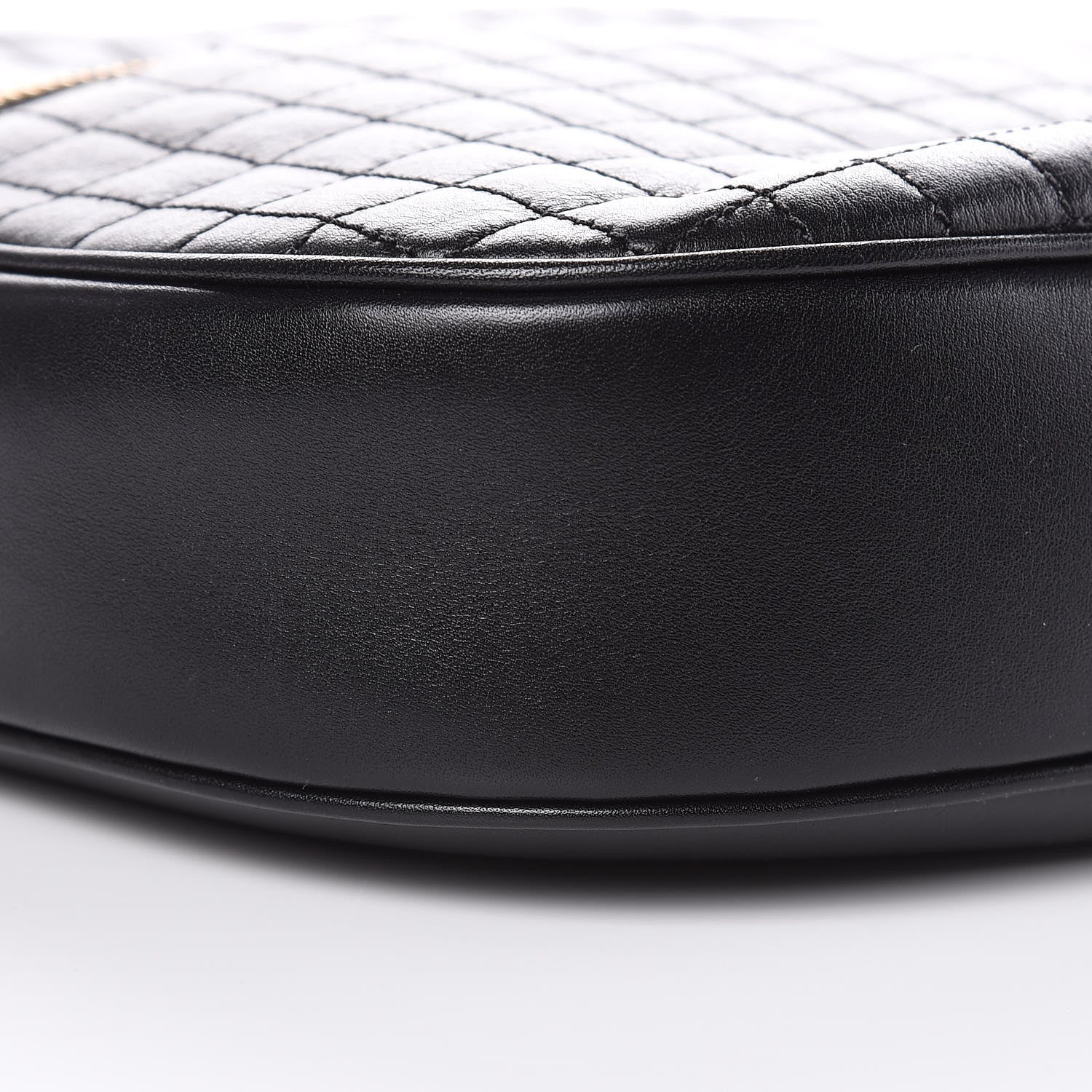 Celine Calfskin Quilted Medium C Charm Bag Black 8 of 9