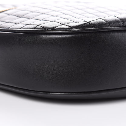 Celine Calfskin Quilted Medium C Charm Bag Black 8 of 9