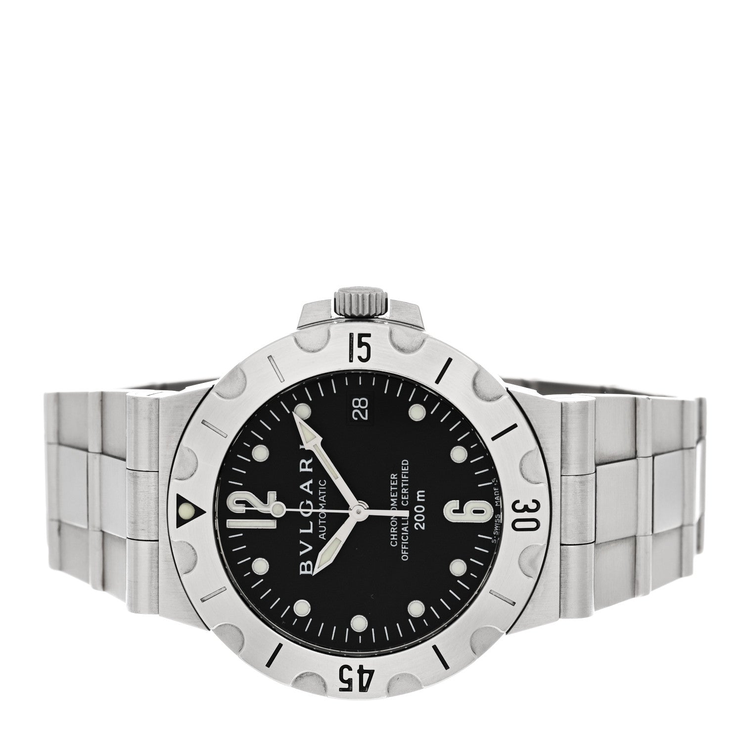 Bulgari Stainless Steel 38mm Diagono Scuba Automatic Watch Black 2 of 5