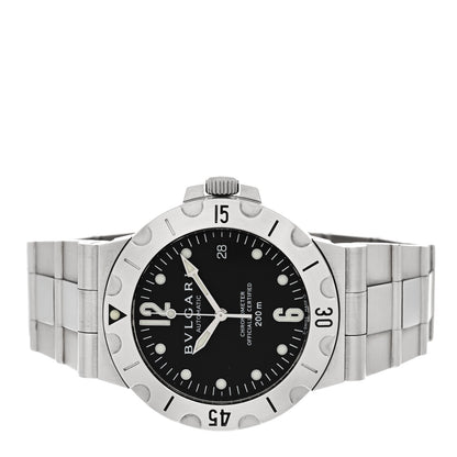 Bulgari Stainless Steel 38mm Diagono Scuba Automatic Watch Black 2 of 5