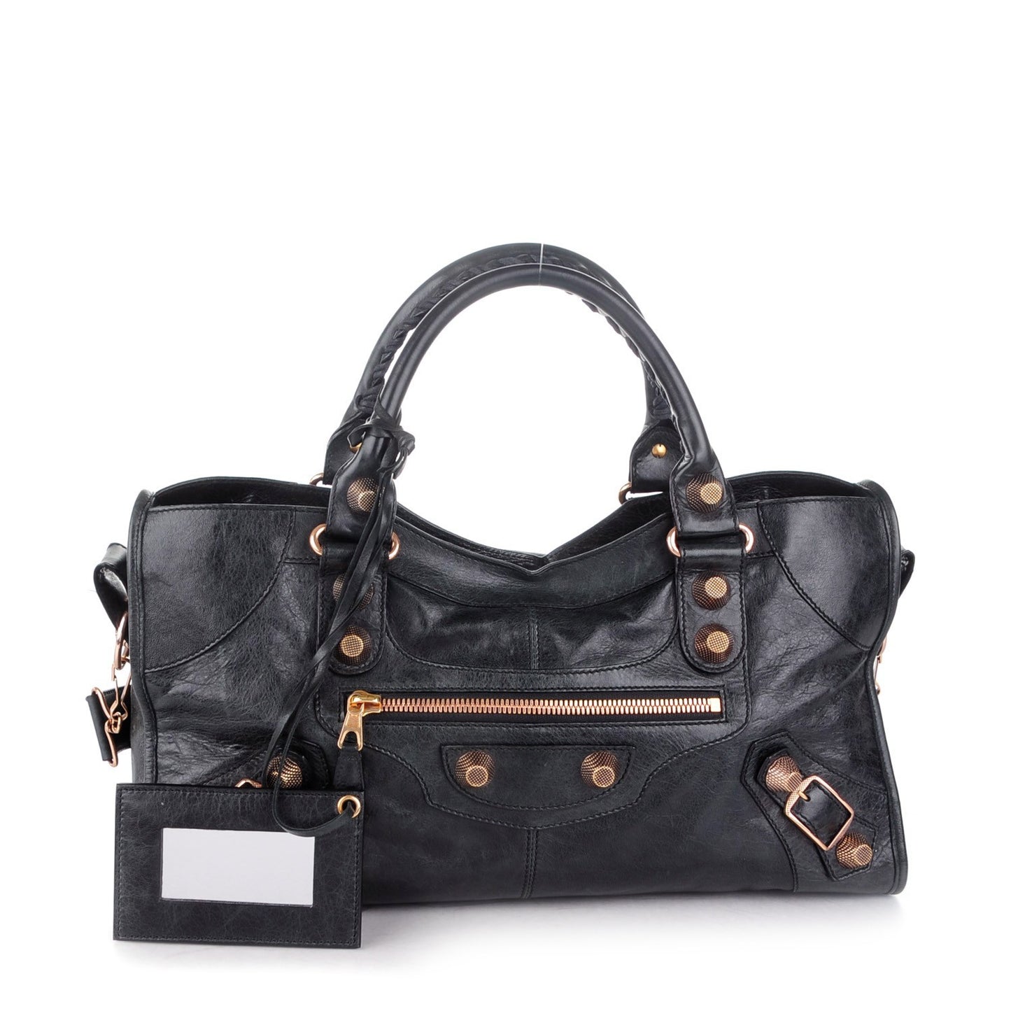 Agneau Giant 21 Rose Gold Hardware Part Time Black